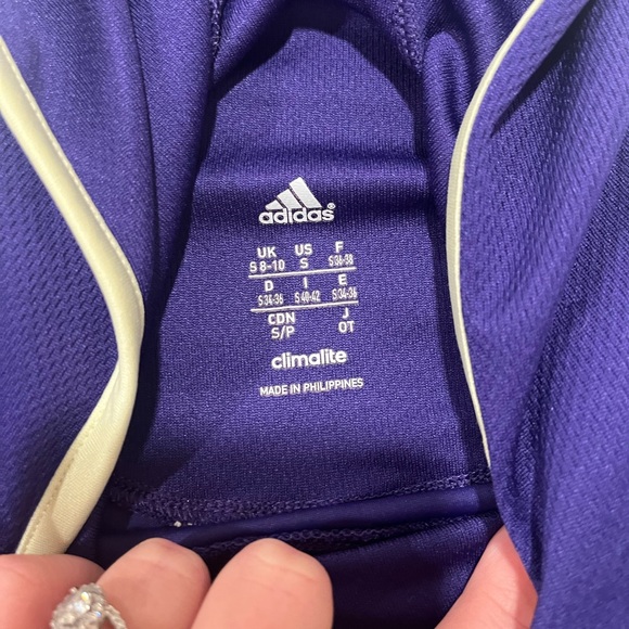 Adidas Climalite Two-Tone Purple Scuba Hoodie - Small - Picture 8 of 8